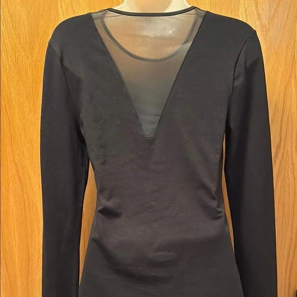 Express Black Comfy V-Neck Long Sleeved T-Shirt NWOT - Picture 3 of 8